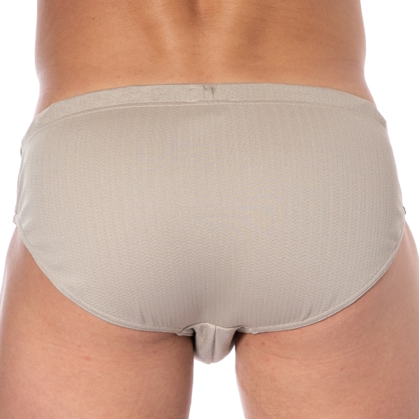 Emporio Armani Satin Label Swim Briefs - Taupe