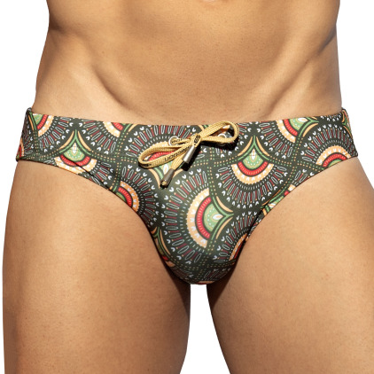 Slip De Bain Paon Kaki ES Collection