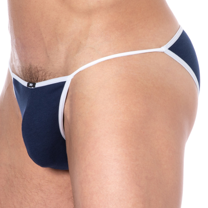 SKU Plain Cotton Mini Tanga Briefs - Navy