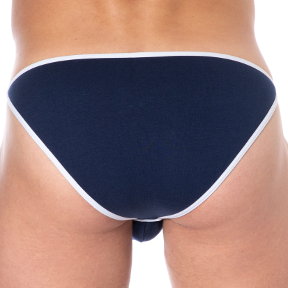 SKU Plain Cotton Mini Tanga Briefs - Navy