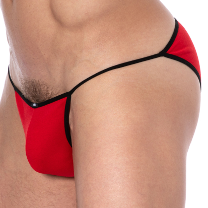 SKU Plain Cotton Mini Tanga Briefs - Red