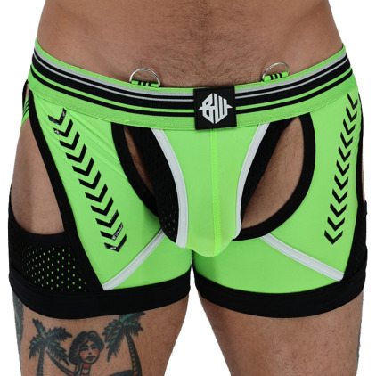Boxer Jock Chock Circuit Breaker Vert Fluo - Noir Breedwell