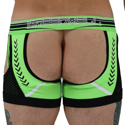 Boxer Jock Chock Circuit Breaker Vert Fluo - Noir Breedwell