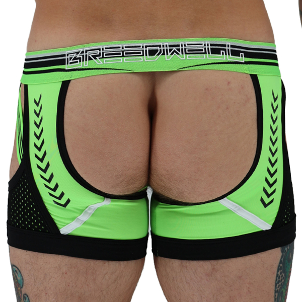 Boxer Jock Chock Circuit Breaker Vert Fluo - Noir Breedwell