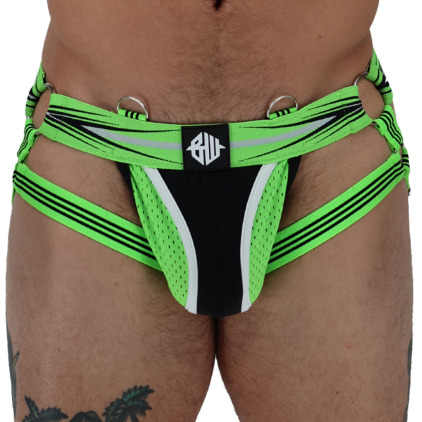 Jock Strap Circuit Breaker Vert Fluo - Noir Breedwell