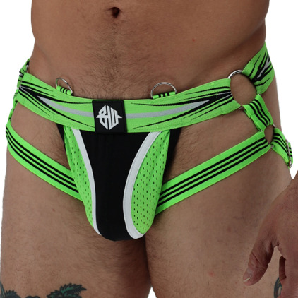 Jock Strap Circuit Breaker Vert Fluo - Noir Breedwell