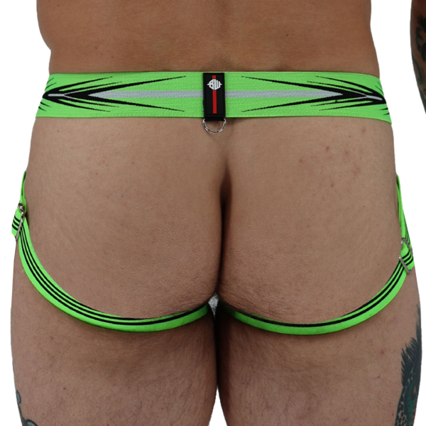 Jock Strap Circuit Breaker Vert Fluo - Noir Breedwell