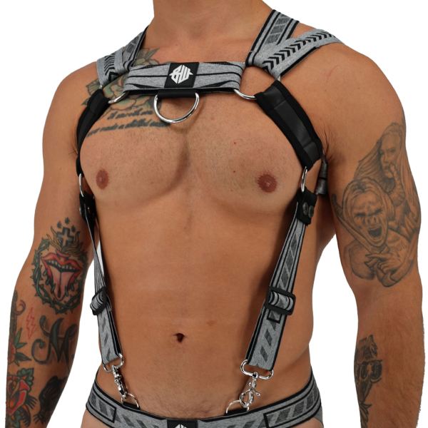 Harnais Body Mister Luxe Gris Chiné Breedwell