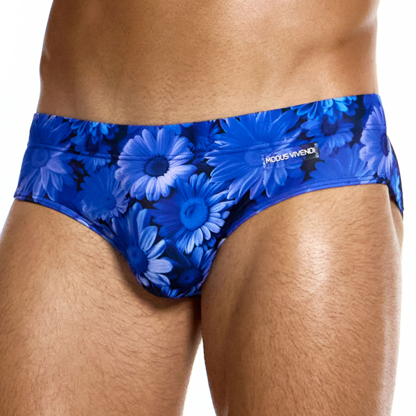 Slip de Bain Classique Daisies Bleu Modus Vivendi
