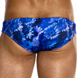 Slip de Bain Super Low Rise Daisies Bleu Modus Vivendi
