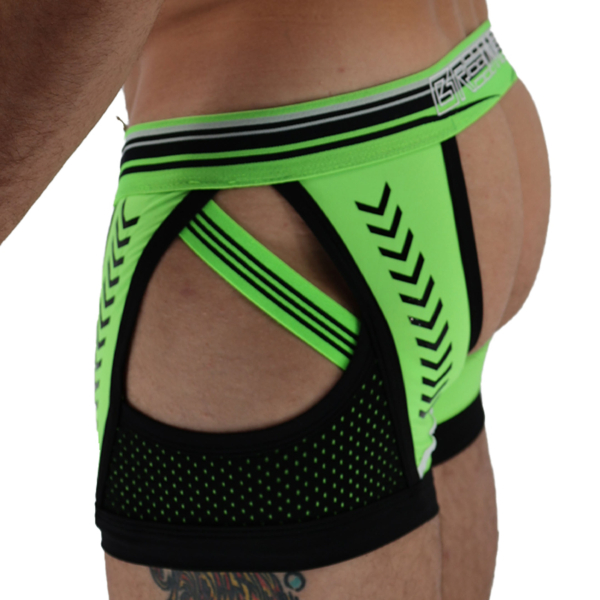 Boxer Jock Chock Circuit Breaker Vert Fluo - Noir Breedwell