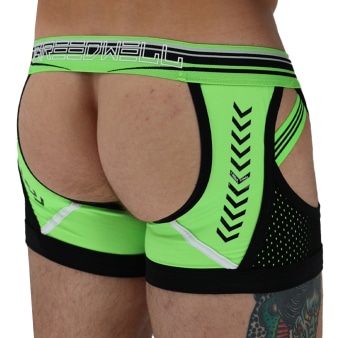 Boxer Jock Chock Circuit Breaker Vert Fluo - Noir Breedwell