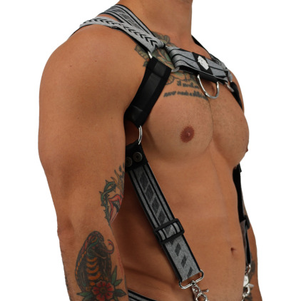 Harnais Body Mister Luxe Gris Chiné Breedwell