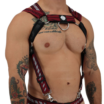 Harnais Body Mister Luxe Bordeaux Breedwell
