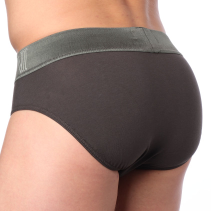 Slip Megalogo Coton Marron Emporio Armani
