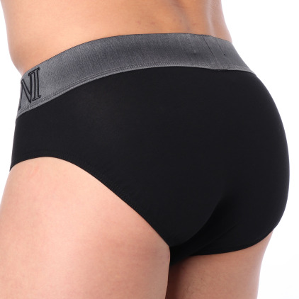 Slip Megalogo Coton Noir Emporio Armani