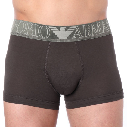 Boxer Megalogo Coton Marron Emporio Armani