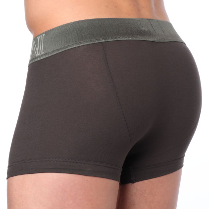 Boxer Megalogo Coton Marron Emporio Armani