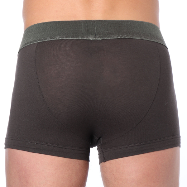 Boxer Megalogo Coton Marron Emporio Armani