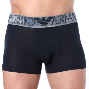 Boxer Megalogo Coton Bleu Marine Emporio Armani
