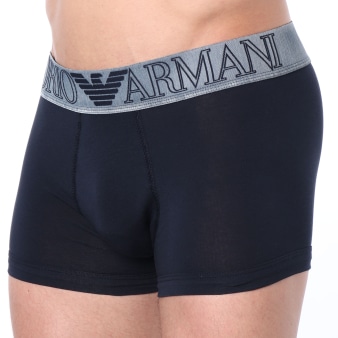 Boxer Megalogo Coton Bleu Marine Emporio Armani
