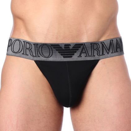 Jock Strap Megalogo Coton Noir Emporio Armani