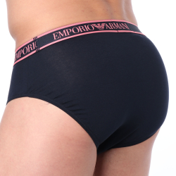 Emporio Armani Core Logoband Cotton Briefs - Navy - Pink