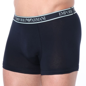 Boxer Core Logoband Coton Marine - Bleu Ciel Emporio Armani