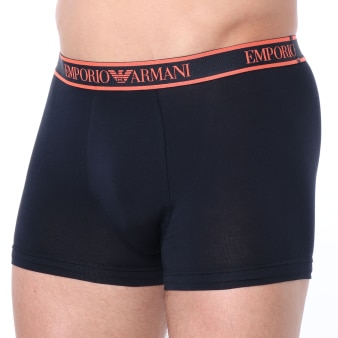 Boxer Core Logoband Coton Marine - Orange Emporio Armani