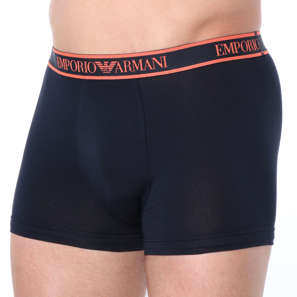 Boxer Core Logoband Coton Marine - Orange Emporio Armani