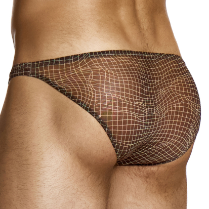 Modus Vivendi Abstract Net Low Cut Briefs - Brown