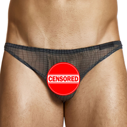 Slip Low Cut Abstract Résille Gris Anthracite Modus Vivendi