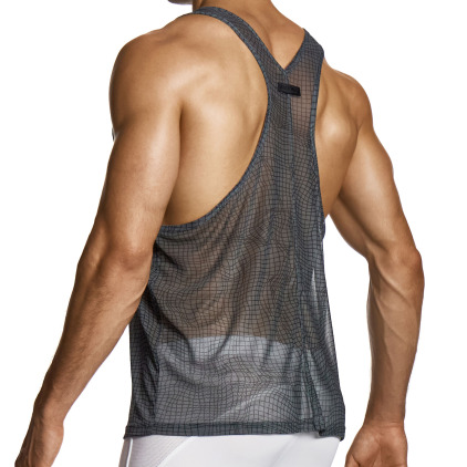 Débardeur Abstract Résille Gris Anthracite Modus Vivendi