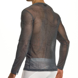 T-Shirt Manches Longues Abstract Résille Gris Anthracite Modus Vivendi