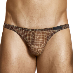 Slip Low Cut Abstract Résille Marron Modus Vivendi