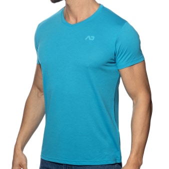 T-Shirt V-Neck Basic Turquoise Addicted