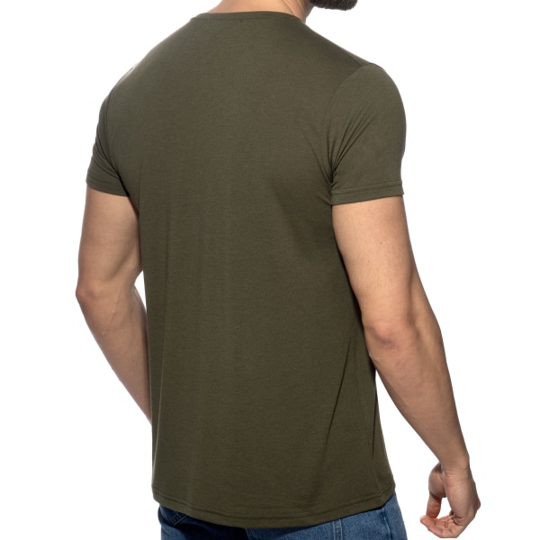 T-Shirt V-Neck Basic Kaki Addicted