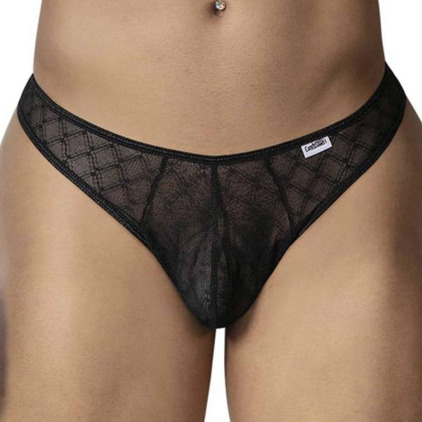 String Résille Géométrique Noir CandyMan