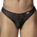 CandyMan Geometric Mesh Thong - Black