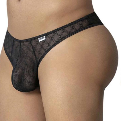 String Résille Géométrique Noir CandyMan
