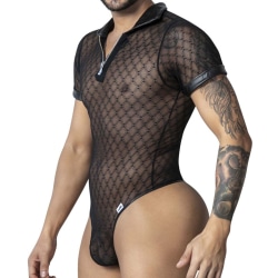 Body String Résille Géométrique Noir CandyMan
