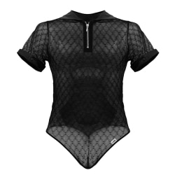 Body String Résille Géométrique Noir CandyMan