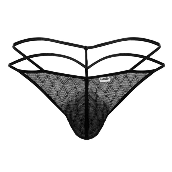 String Ficelle Résille Géométrique Noir CandyMan