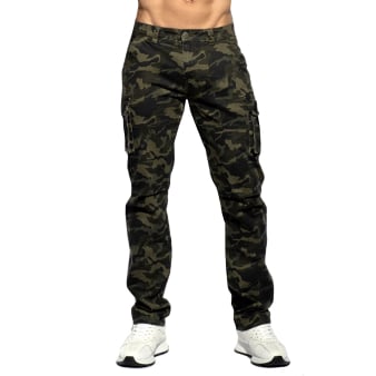 Pantalon Cargo Jeans Camouflage Kaki ES Collection