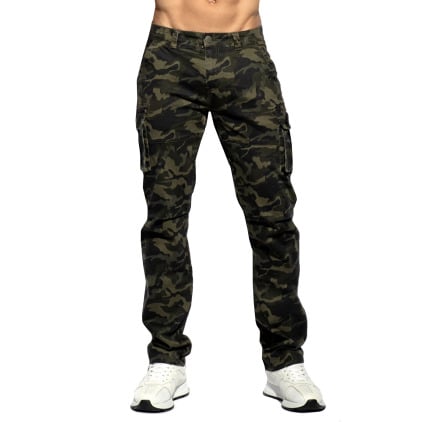 Pantalon Cargo Jeans Camouflage Kaki ES Collection