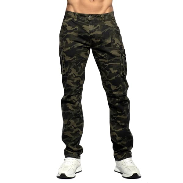 Pantalon Cargo Jeans Camouflage Kaki ES Collection