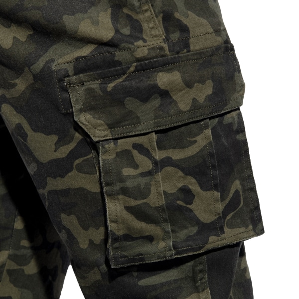 Pantalon Cargo Jeans Camouflage Kaki ES Collection