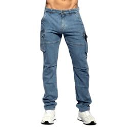 Pantalon Cargo Jeans Bleu Indigo ES Collection