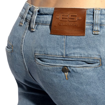 Pantalon Cargo Jeans Bleu Indigo ES Collection