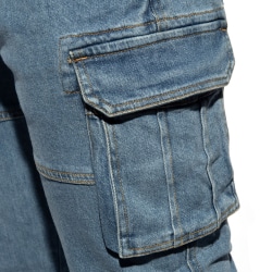 Pantalon Cargo Jeans Bleu Indigo ES Collection